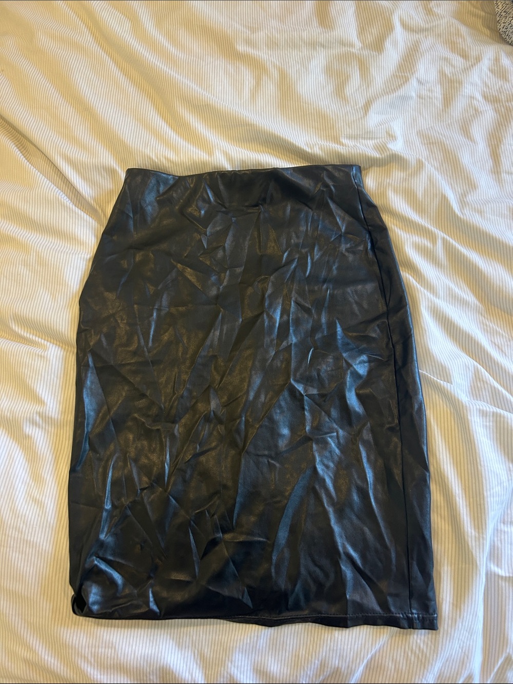 Aritzia Black Faux Leather Pencil Skirt